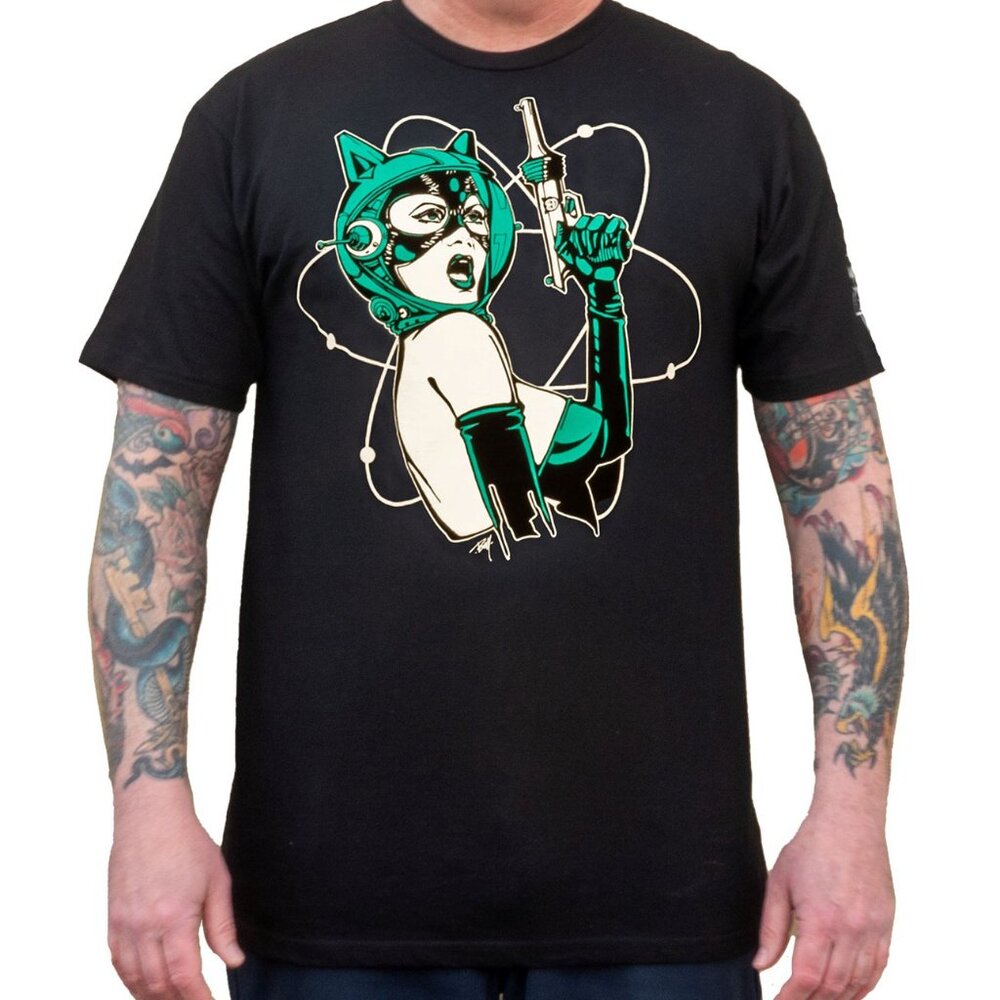 Space P*ssy Atomic Catwoman Black Tattoo Art T-shirt S-M-L-XL-2XL NWT